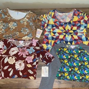LuLaRoe Classic Tee lot of 4 shirts NWT- XS/S
